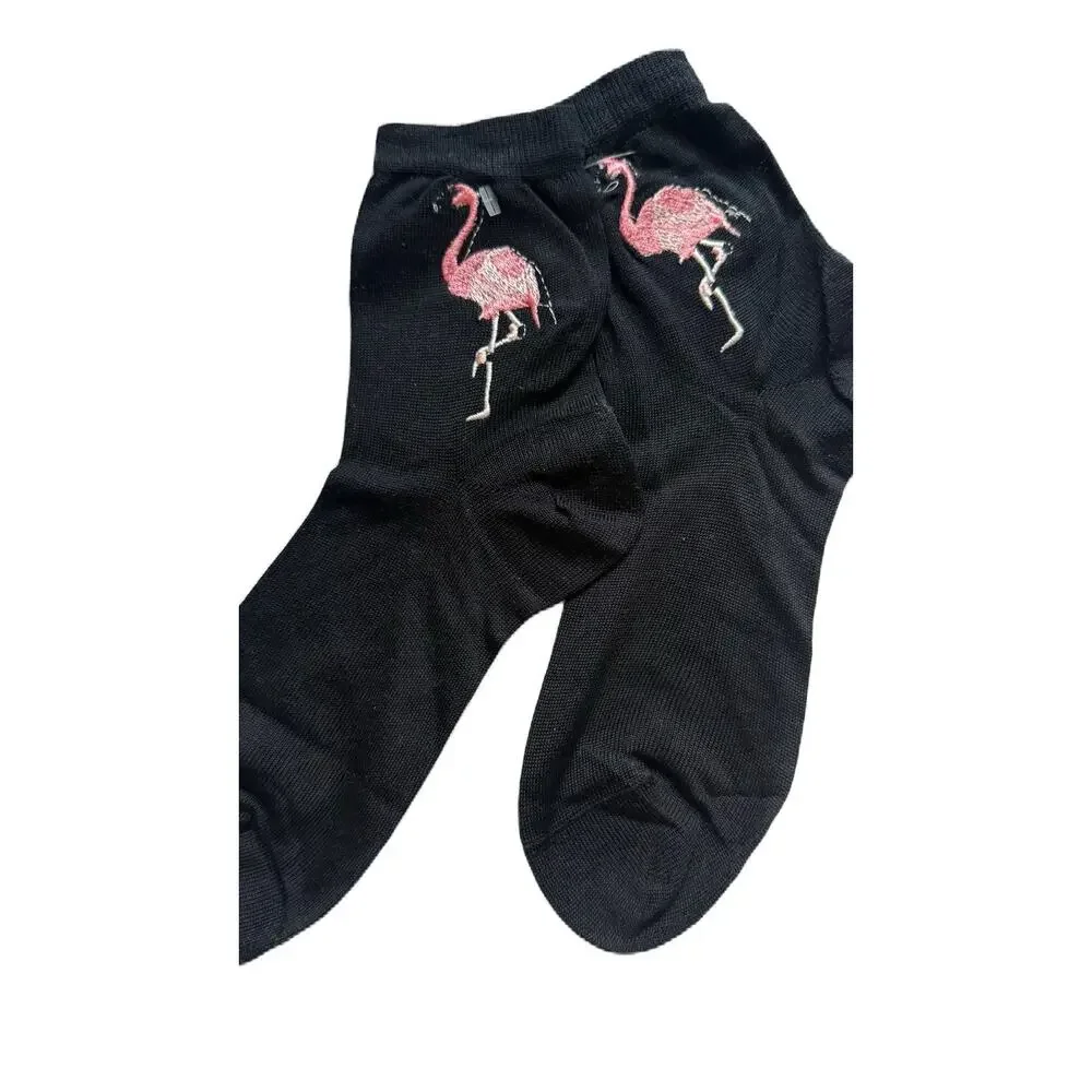Maria La Rosa Embroidery Silk Socks New (read description)